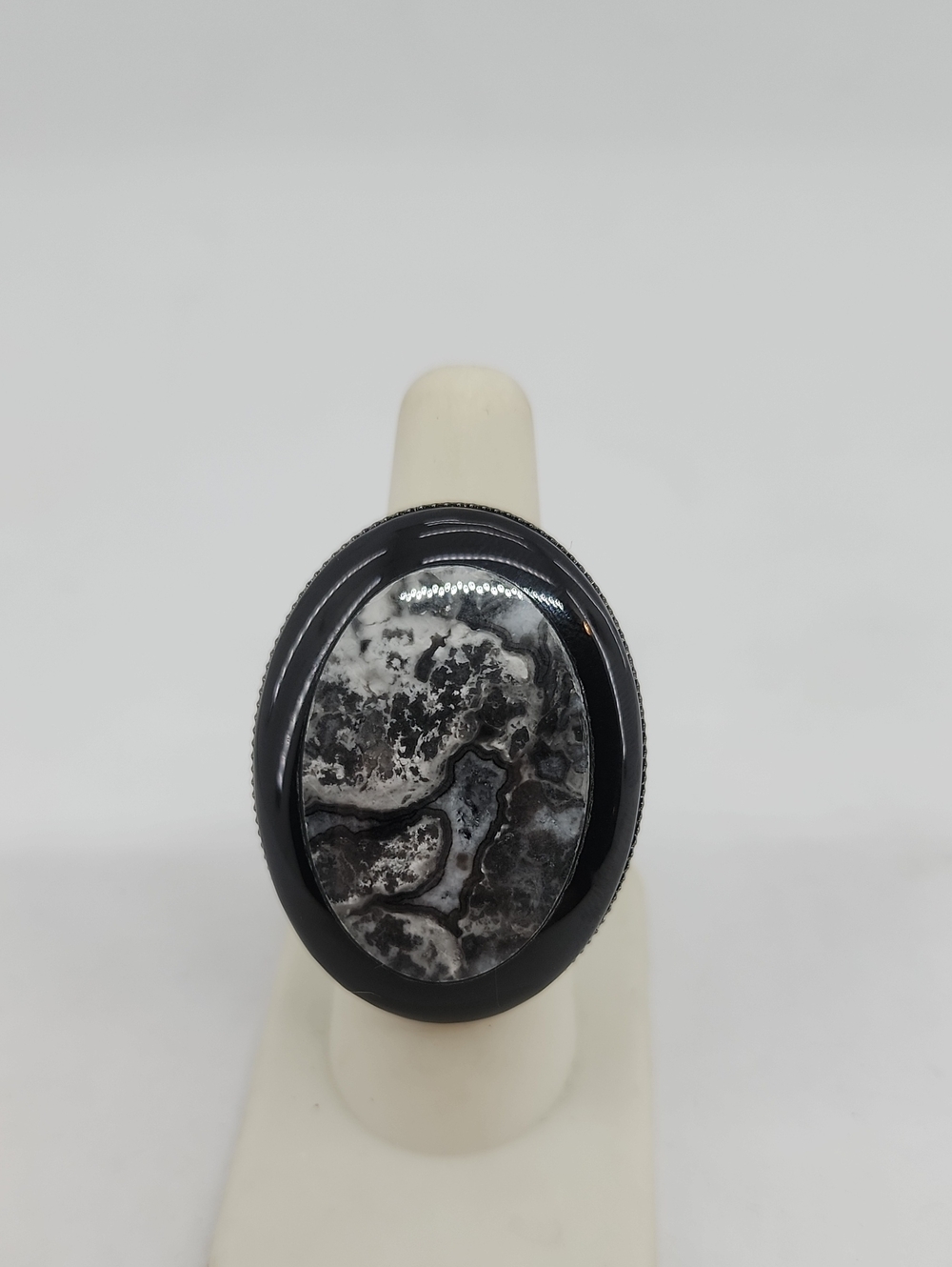 GASOLINE GLAMOUR COCKTAIL RING CRAZY LACE JASPER